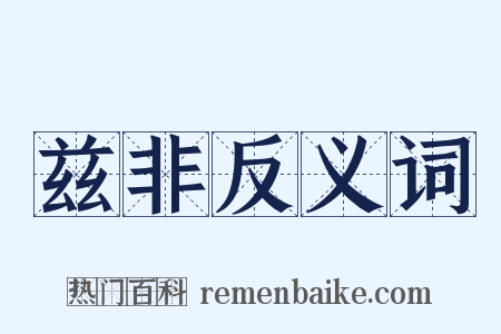 兹非反义词是什么意思的图片